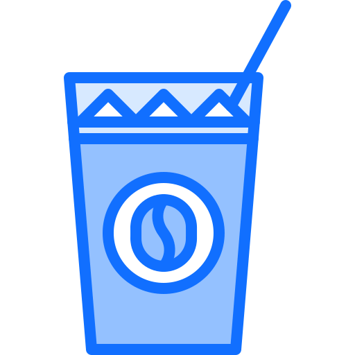 Cold coffee icon