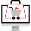Online shopping icon 64x64