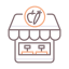 Food store icon 64x64
