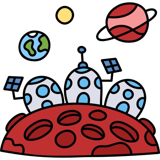 Space colonization icon