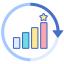Chart bars icon 64x64