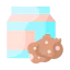 Cookie and milk icon 64x64