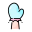 Baby gloves icon 64x64