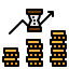 Money growth icon 64x64