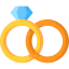 Wedding rings icon 64x64