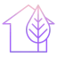 Eco house icon 64x64