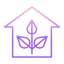Eco house icon 64x64