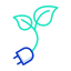 Green power icon 64x64