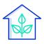 Eco house icon 64x64