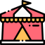 Цирковая палатка иконка 64x64