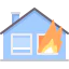 Burning house biểu tượng 64x64
