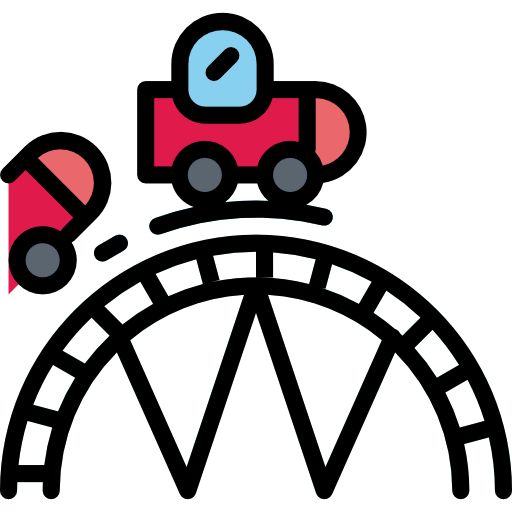 Roller coaster icon