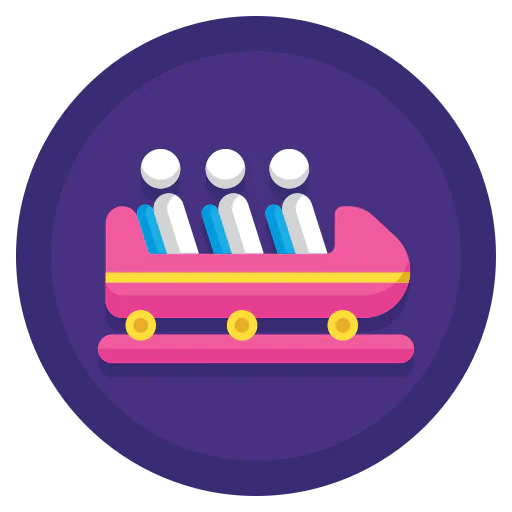 Roller coaster icon