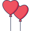Heart balloon icon 64x64