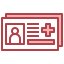Blood donor card icon 64x64
