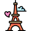 Eiffel tower icon 64x64