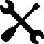 Wrench and Screwdriver Crossed icon 64x64