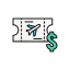 Airplane ticket icon 64x64