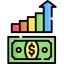 Money growth icon 64x64