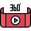 360 video Ikona 64x64