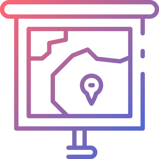 Hanging map icon