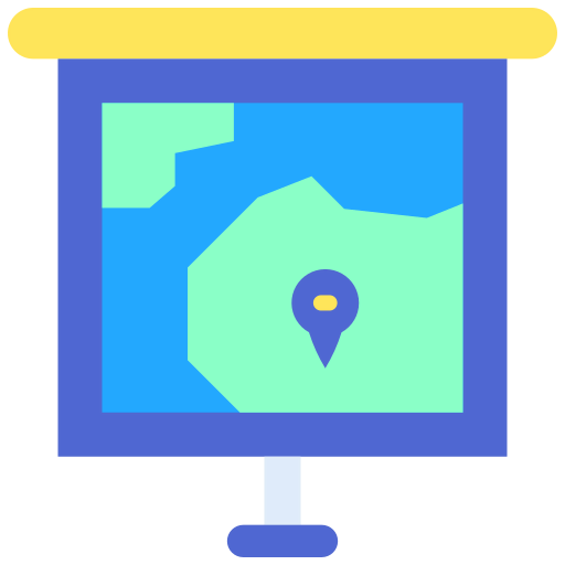 Hanging map icon