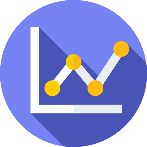 Line graph icon