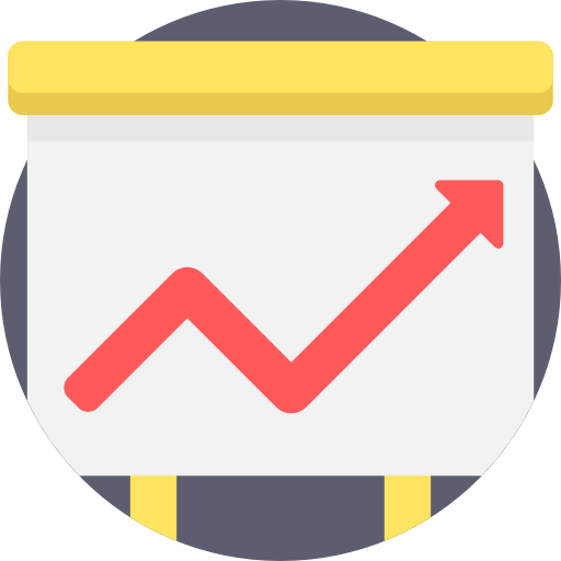 Line graph icon