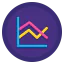 Line chart icon 64x64