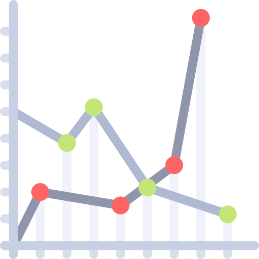Line graph icon