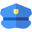 Police cap icon 64x64