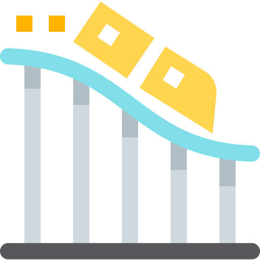 Roller coaster icon