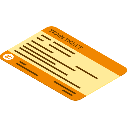 Train ticket icon
