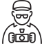 Photographer with Cap and Glasses icon 64x64