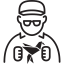 Man Doing Origami icon 64x64