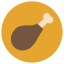 Chicken leg ícono 64x64
