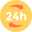 24 hours icon 64x64