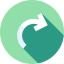 Curved arrow icon 64x64
