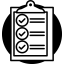 Clipboard with check list icon 64x64