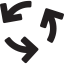Three Curved Arrows 图标 64x64