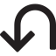 Curved Down Left Arrow icon 64x64