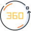 360 degrees アイコン 64x64