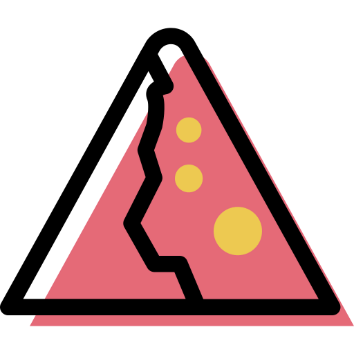 Falling rocks icon