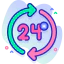24 hours アイコン 64x64
