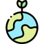 Green planet icon 64x64
