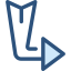 Diagonal arrow Symbol 64x64