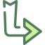 Diagonal arrow Symbol 64x64