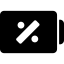 Battery status symbol with percentage sign Symbol 64x64