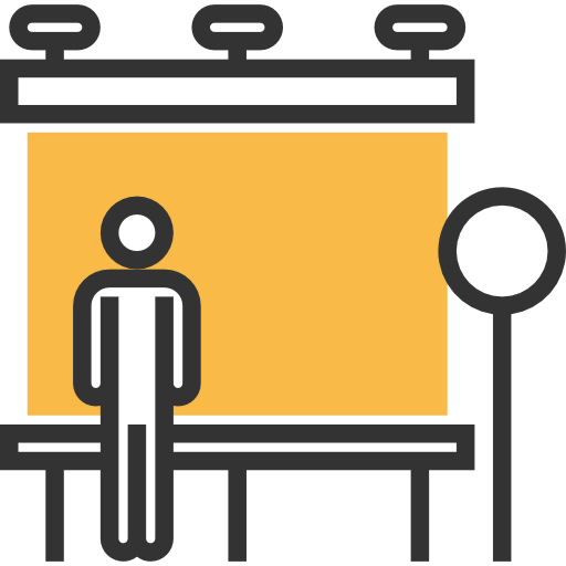 Bus stop icon