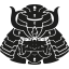 Samurai head of Japan icon 64x64